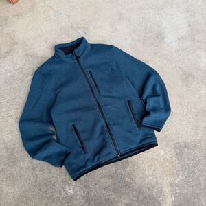 Filson Ridgeway Fleece Jacket Mens Medium Blue Full Zip Polartec Midweight Layer